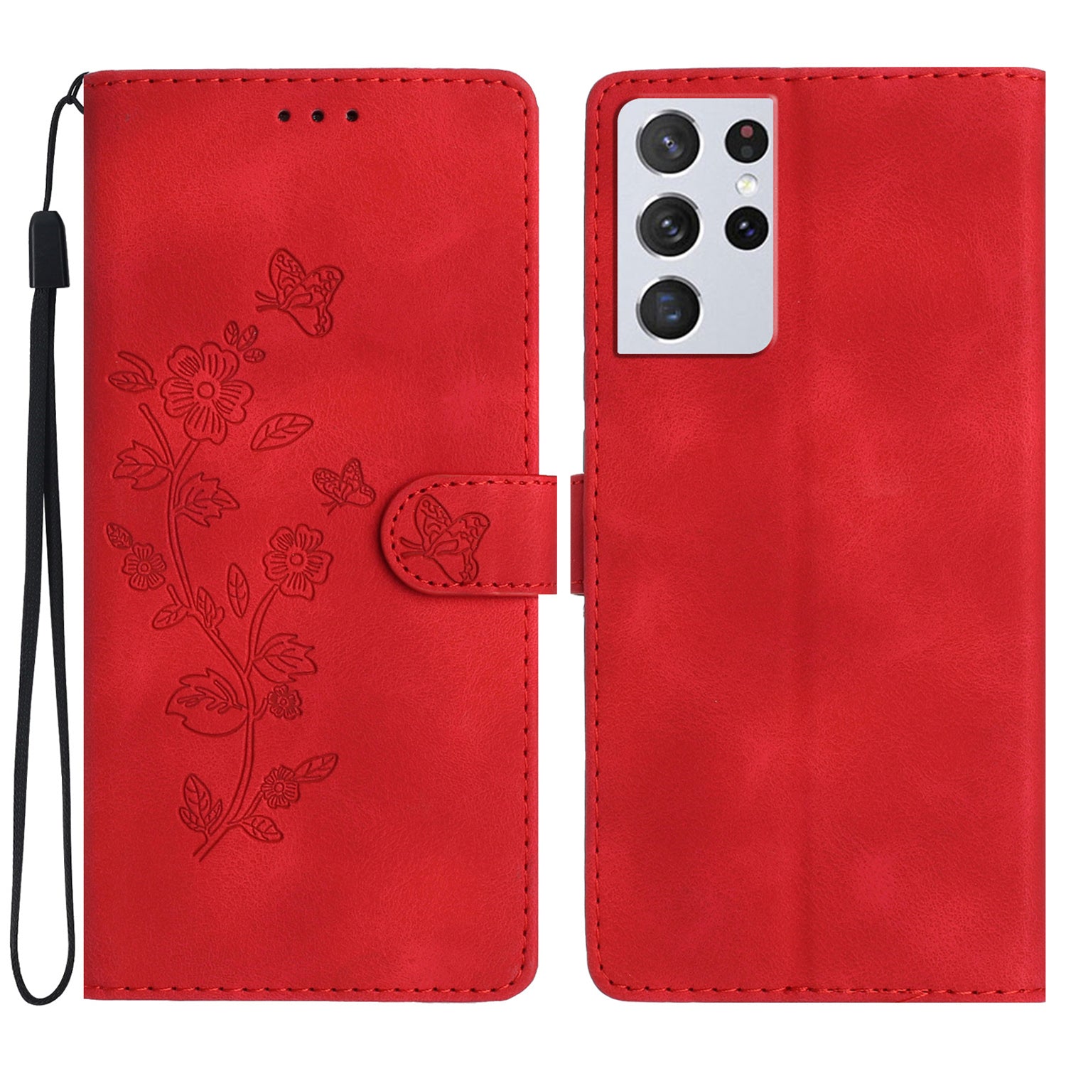 For Samsung Galaxy S21 Ultra 5G Wallet Stand Leather Phone Case Flower Imprint Phone Cover For Samsung Galaxy S21 Ultra 5G Wallet Stand Leather Phone Case Flower Imprint Phone Cover